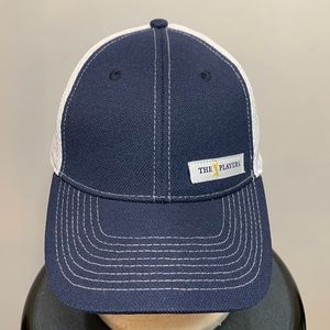The Players Navy and White Mesh Cap